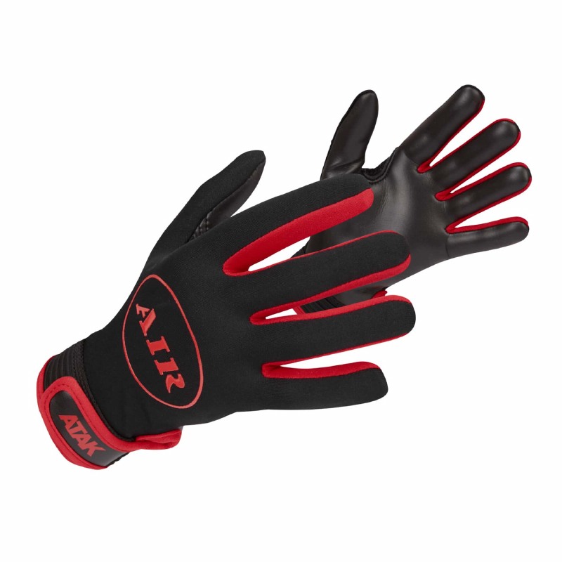 Atak Air Gaelic Football Gloves Black Red Age 9 10 Central Sports